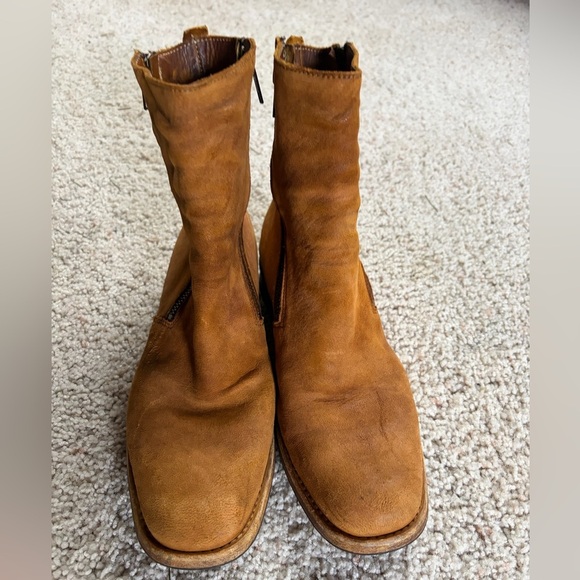 SHOTO rough hewn double zip in cuoio - Picture 2 of 7